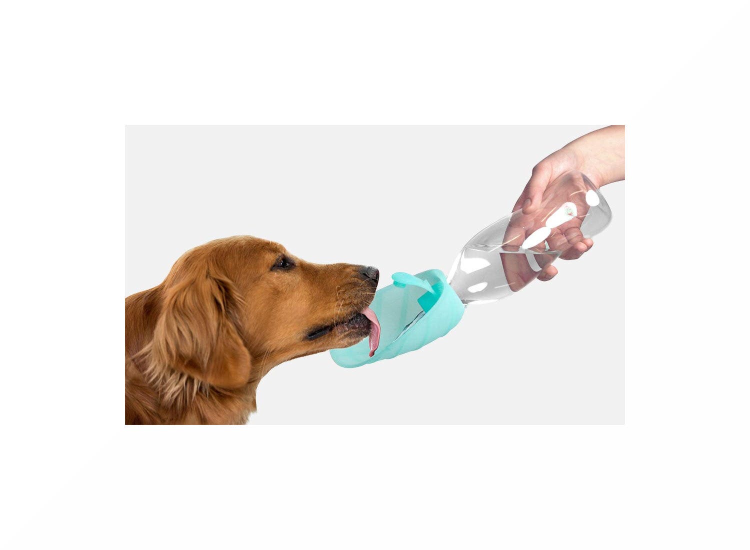 United Pets Leaf Dispenser Acqua Da Viaggio Silicone Colore Rosa Per Cani-2