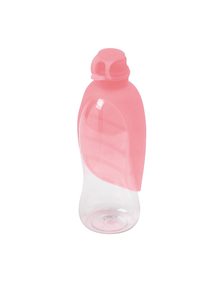 United Pets Leaf Dispenser Acqua Da Viaggio Silicone Colore Rosa Per Cani-1