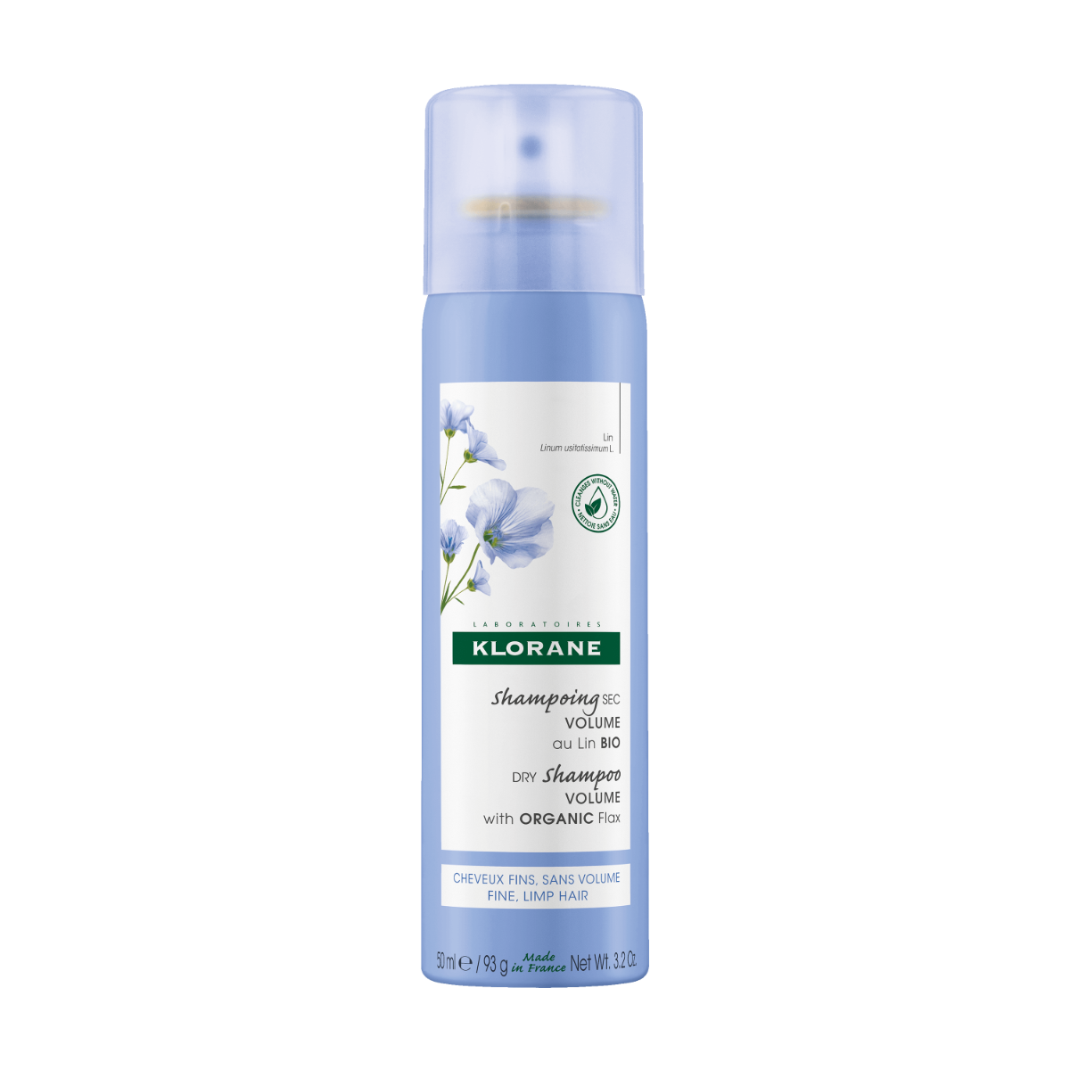 Klorane Shampoo Secco Volume Al Lino Bio 50ml-2