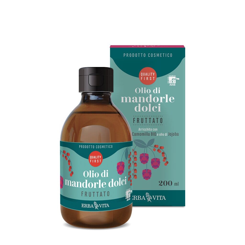 Erba Vita Olio Di Mandorle Dolci Fruttato Prodotto Cosmetico Corpo 200ml-1