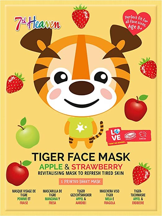 7th Heaven Maschera Viso Tessuto Stampa Tigre Adulti/Bambini 8 Anni+-1