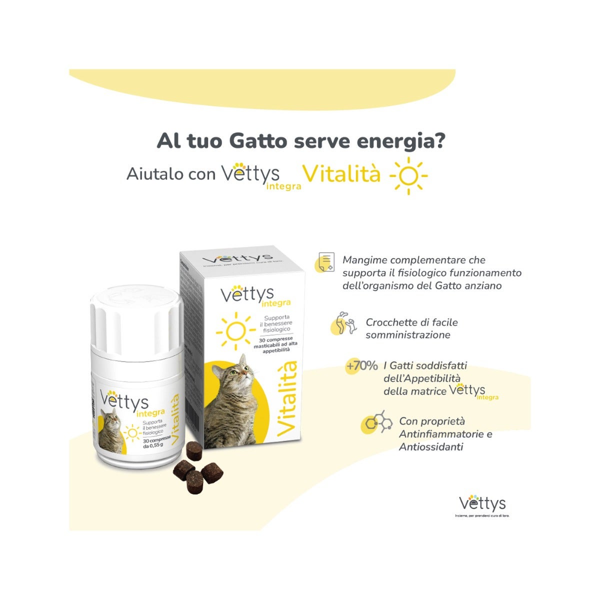 Vettys Integra Vitalità Per Gatti 30 Compresse-3