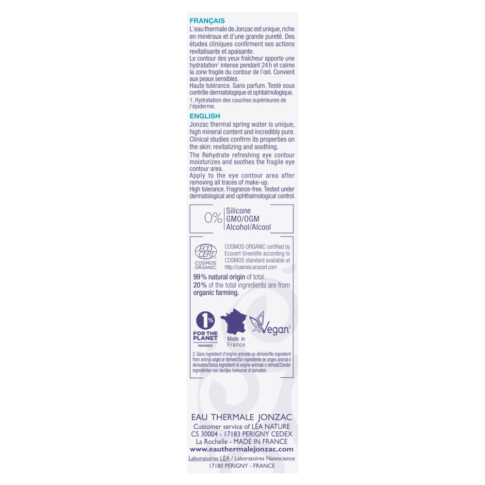 Eau Thermale Jonzac Contorno Occhi Rinfrescante Rehydrate 15ml-2