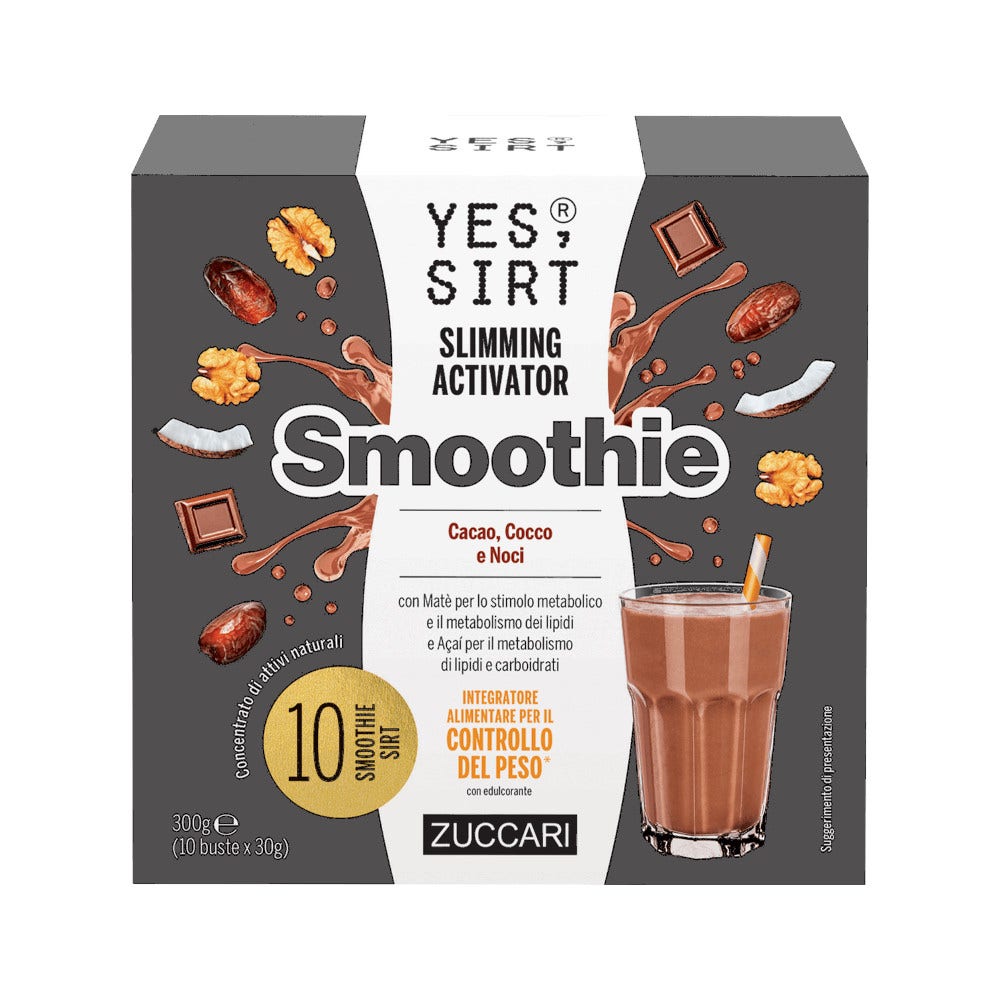 Zuccari Yes Sirt Smoothie Cacao/Cocco/Noci 10 Buste x 30g-1