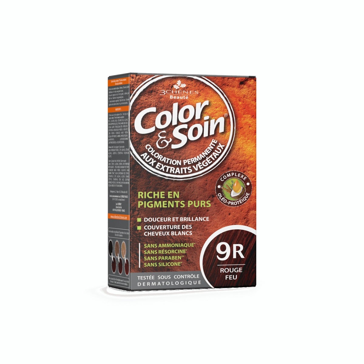 Les 3 Chenes Color & Soin Kit Tinta Capelli 9R Rosso Fuoco-0