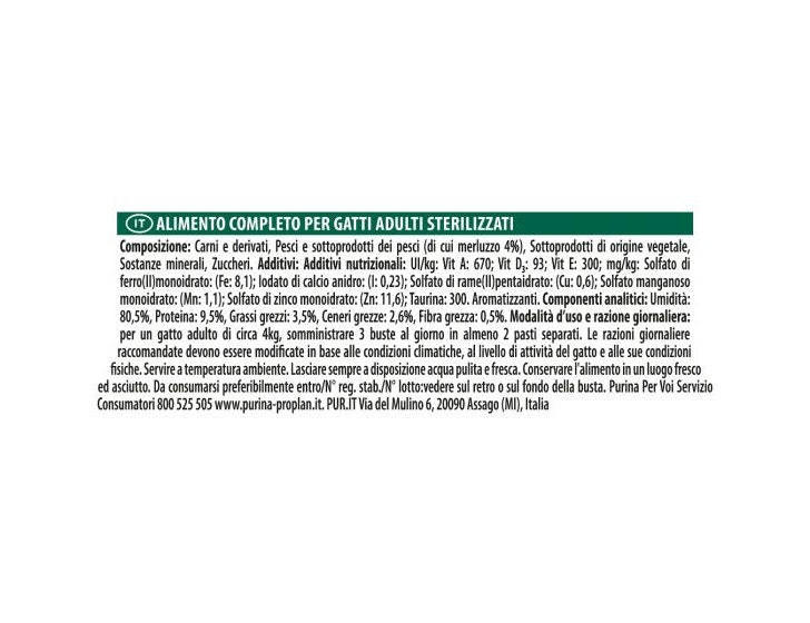 Purina Pro Plan Nutri Savour Sterilised Gatto Pezzetti Merluzzo In Mousse Bustina 85g-4