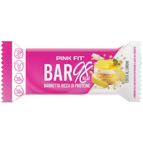 Proaction Pink Fit Bar 98 Barretta Gusto Torta Al Limone 30g-2