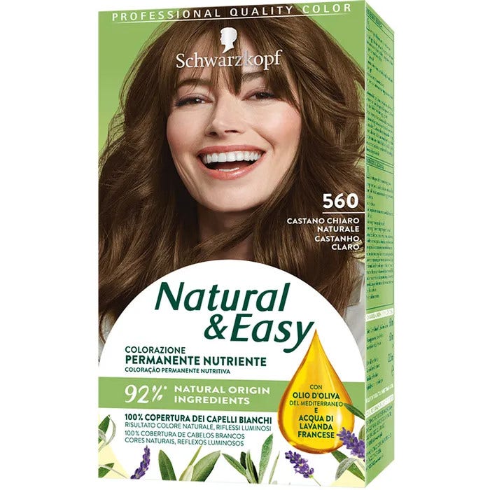 Schwarzkopf Natural Easy Tinta Capelli 560 Castano Chiaro Naturale-2