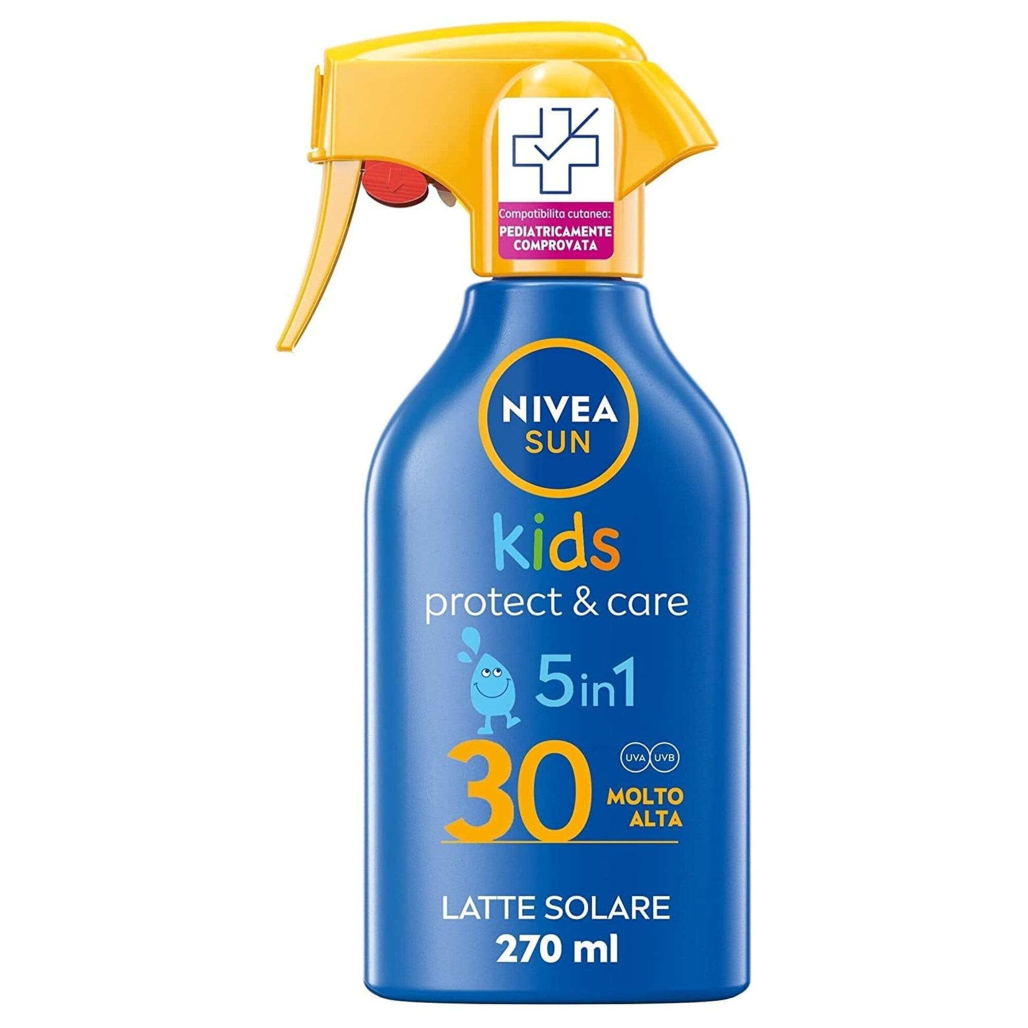 Nivea Sun Spray Solare Kids Protect & Care Fp30 270ml Crema Solare Per Bambini Waterproof-3