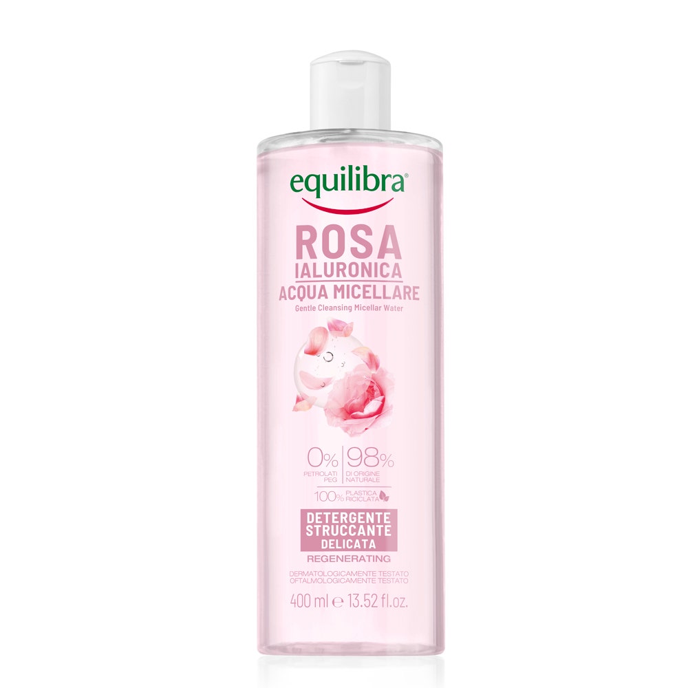 Equilibra Rosa Ialuronica Acqua Micellare Detergente/Struccante Delicata 400ml-3