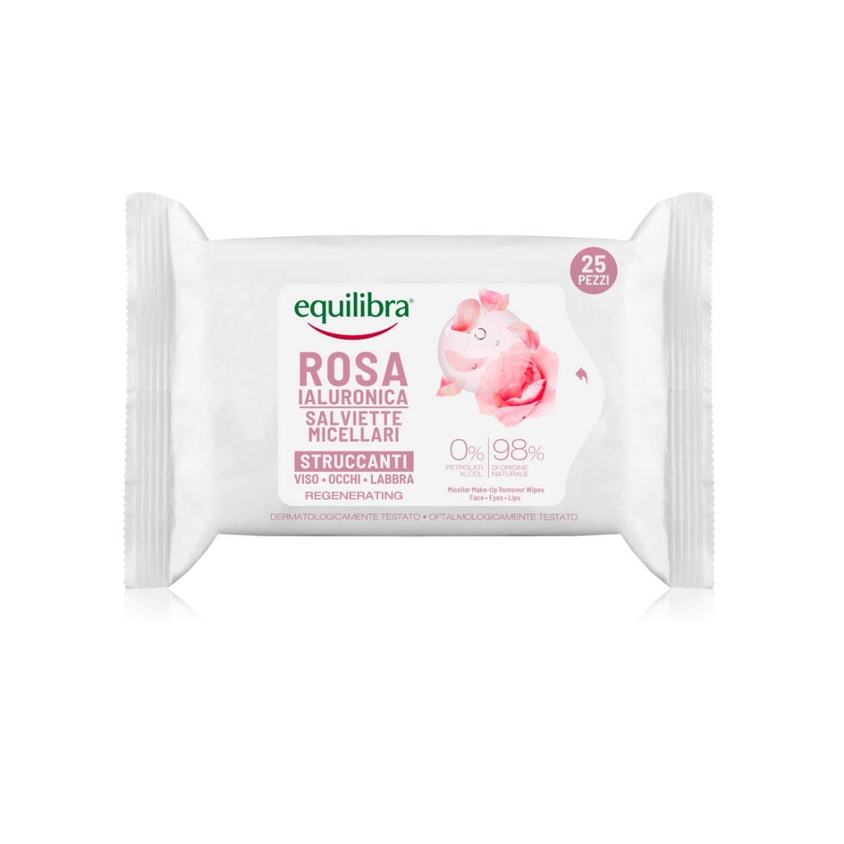 Equilibra Rosa Ialuronica 25 Salviette Micellari Struccanti-5