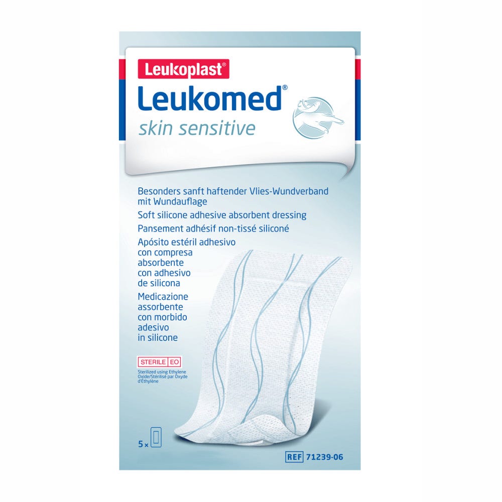 Leukoplast Leukomed Skin Sensitive Medicazione Adesiva 5x7,2cm 5 Pezzi-1