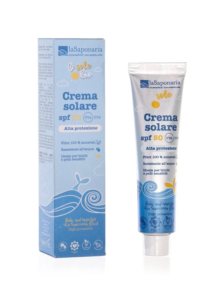 La Saponaria Crema Solare SPF 50 Per Pelli Sensibili E Bambini 40ml-2