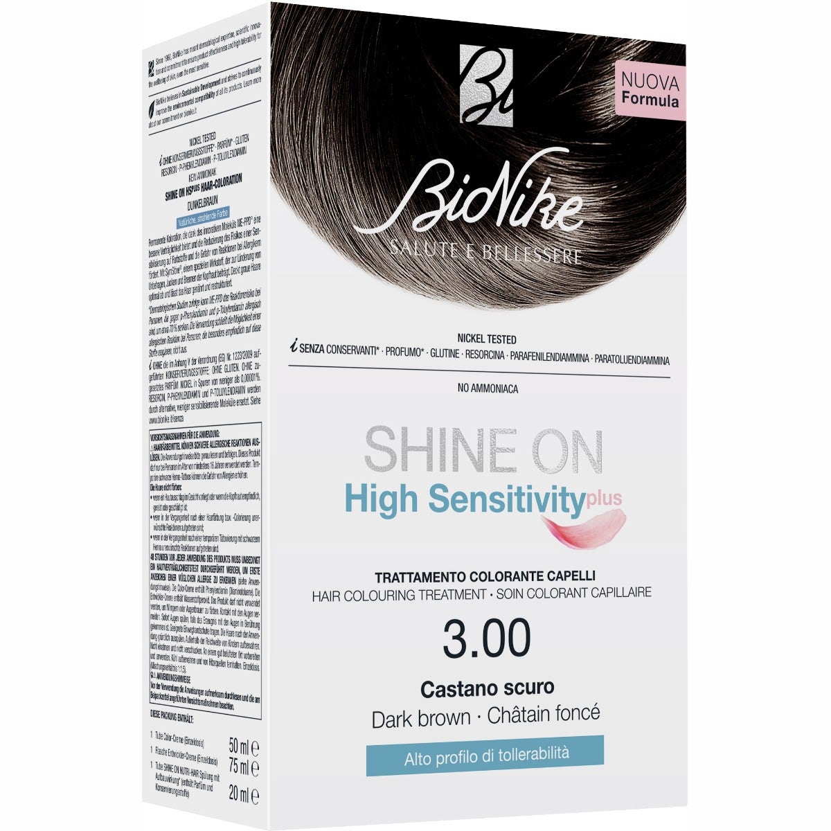 Bionike Shine On High Sensitivity Plus Castano Scuro 3.00-1