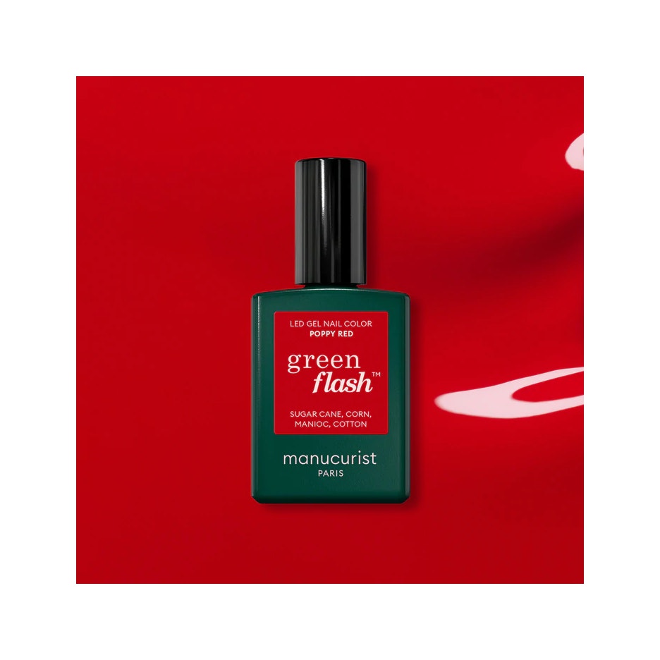 Manucurist Kit Essentials Green Flash Con Smalto Semipermanente Poppy Red-3