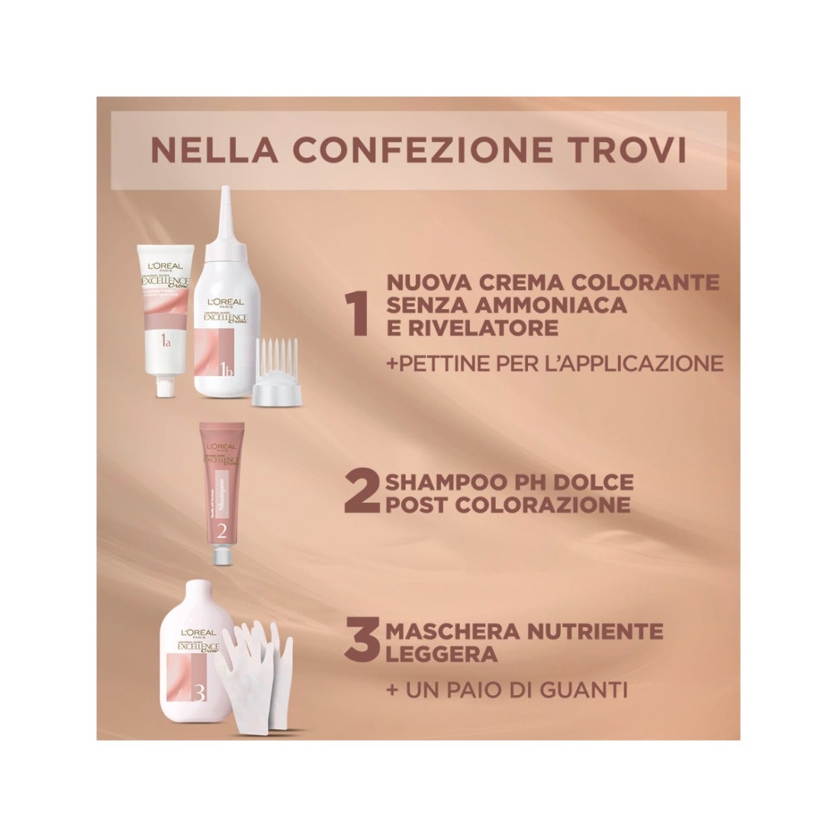 L'Oréal Paris Kit Excellence Universal Nude Colorazione Permanente 8U Biondo Chiaro Universale-5