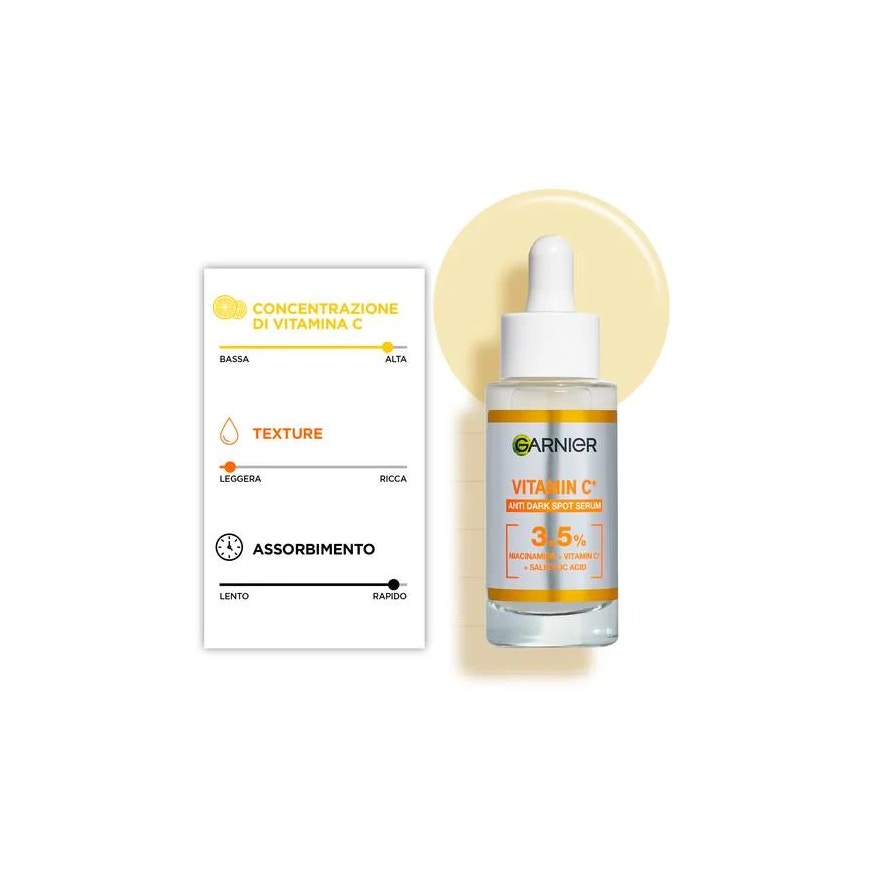 Garnier Siero Vitamin C Anti-Macchie Viso 30ml-2