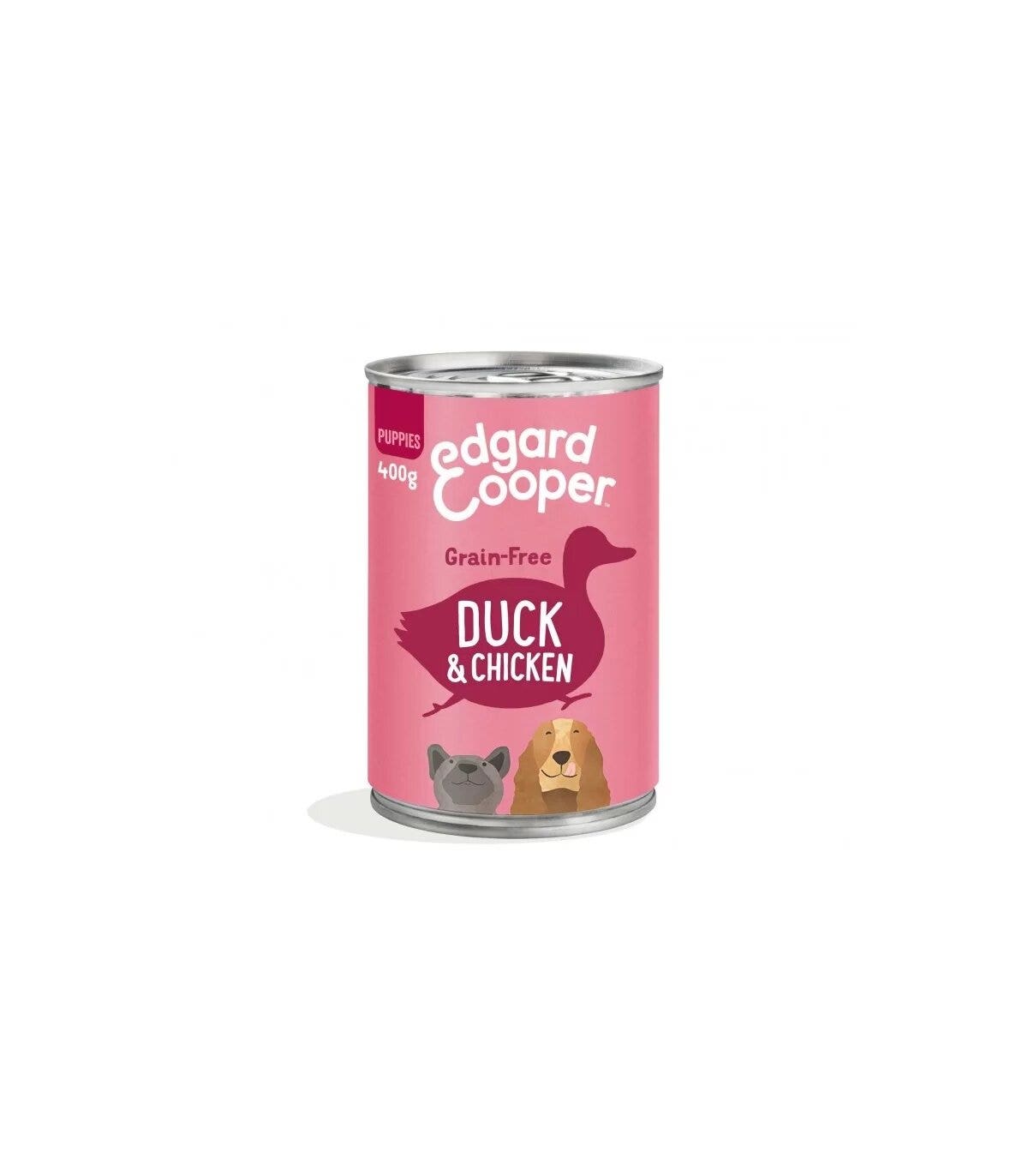 Edgard & Cooper Puppy Anatra E Pollo Senza Cereali Cibo Umido per Cani 400g-1