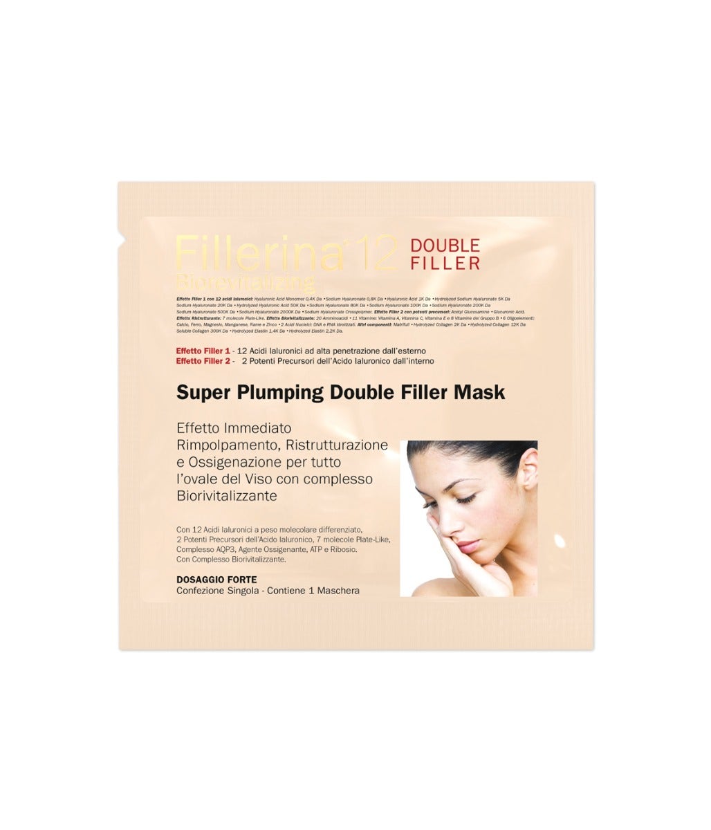 Fillerina 12 Super Plumping Double Filler Biorevitalizing Maschera Monouso Dosaggio Forte-1