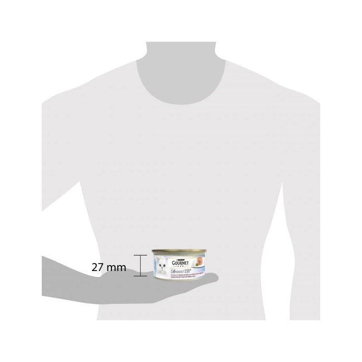 Purina Gourmet Diamant Fiocchi Tonno Naturale Gelée Con Gamberetti Per Gatti Lattina 85g-2