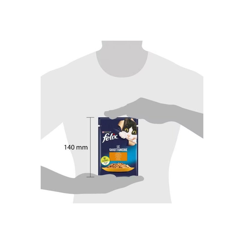 Purina Felix Le Ghiottonerie Gusto Pollo Cibo Umido Gatti Adulti Busta 85g-4