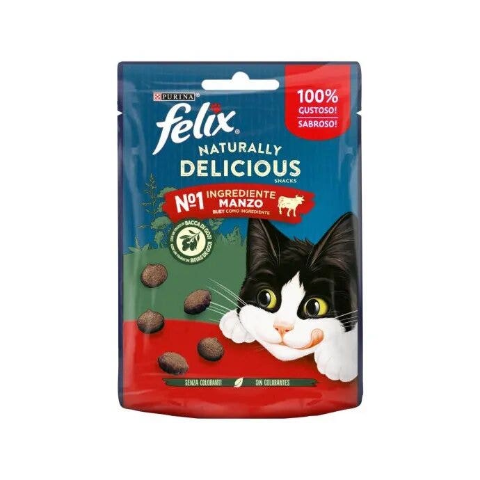 Purina Felix Naturally Delicious Gusto Manzo Cibo Umido Gatti Adulti Busta 50g-9