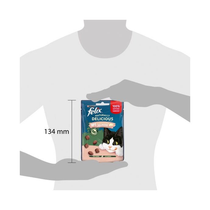 Purina Felix Naturally Delicious Gusto Salmone Cibo Umido Gatti Adulti Busta 50g-4
