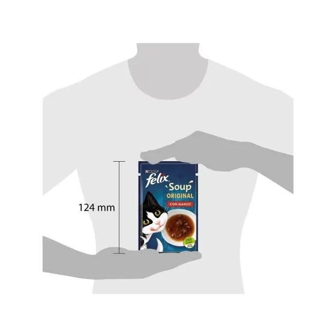 Purina Felix Soup Gusto Manzo Cibo Umido Gatti Adulti Busta 48g-8