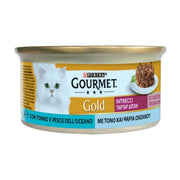 Purina Gourmet Gold Intrecci Di Tonno E Pesce Dell'Oceano Per Gatti Lattina 85g-1