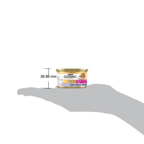 Purina Gourmet Gold Mousse Con Vitello Per Gatti Cuccioli Lattina 85g-2