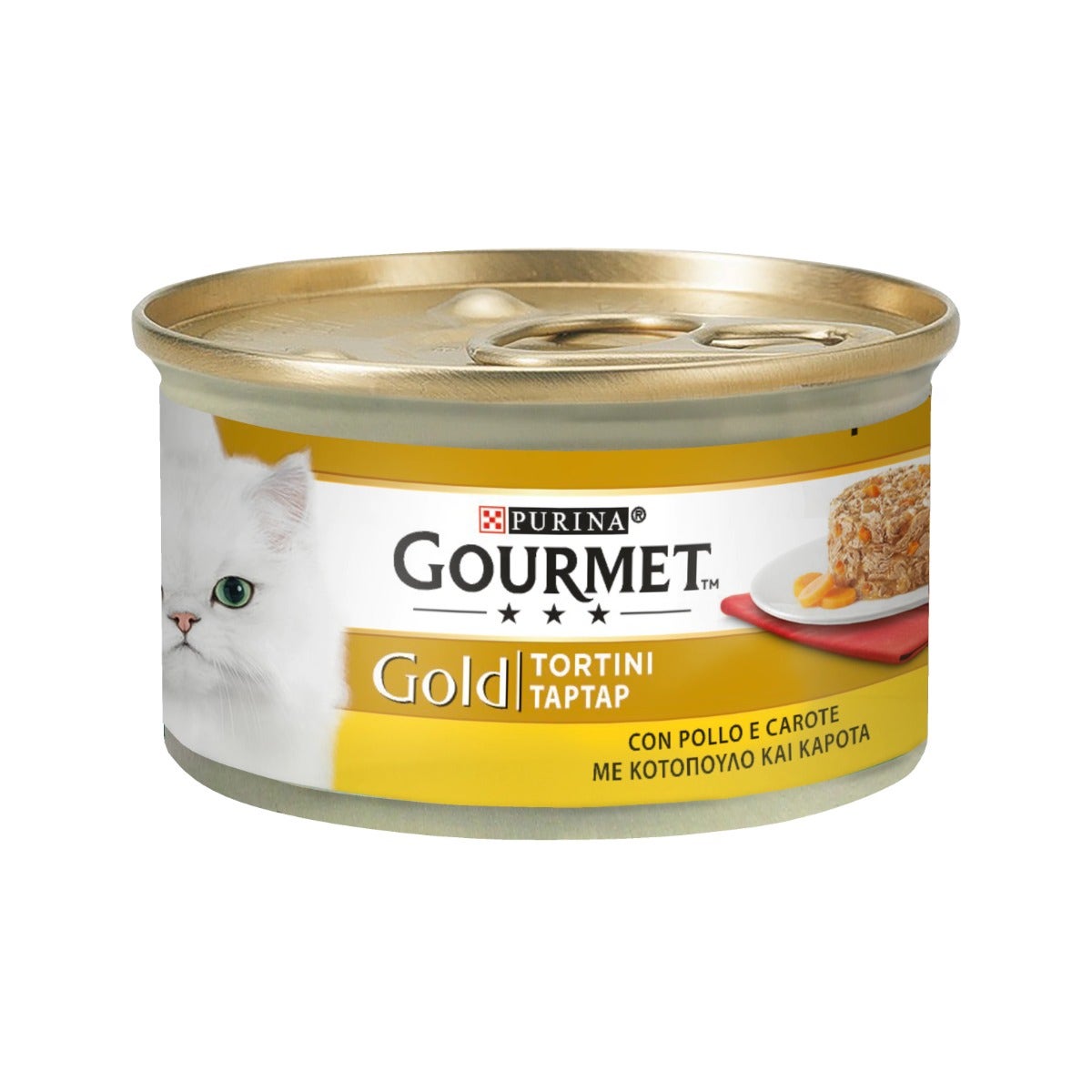 Purina Gourmet Gold Tortini Con Pollo E Carote Per Gatti Lattina 85g-1