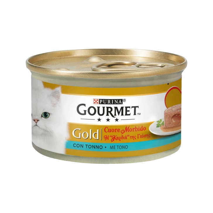 Purina Gourmet Gold Cuore Morbido Con Tonno Per Gatti Lattina 85g-1