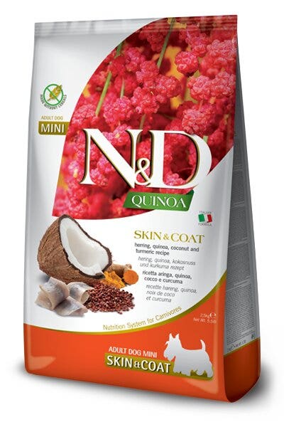 Farmina N&D Quinoa Skin & Coat Herring Cibo Secco Per Cani Adulti Taglia Mini 800g-2