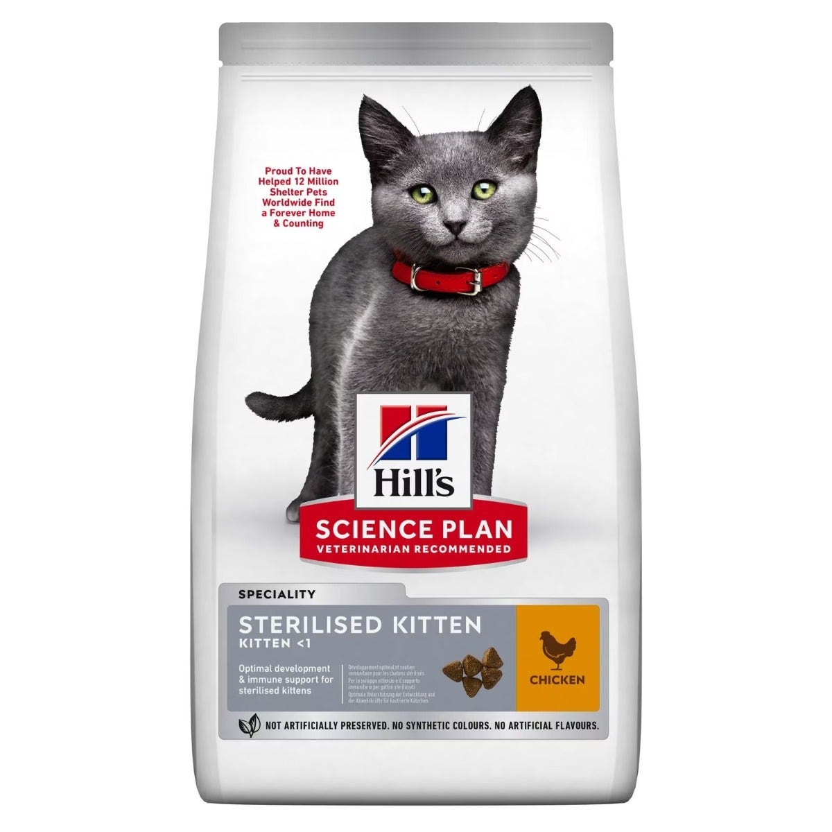 Hill's Science Plan Sterilised Kitten Cibo Secco Con Pollo Per Gattini Sterilizzati Sacco 300g-1