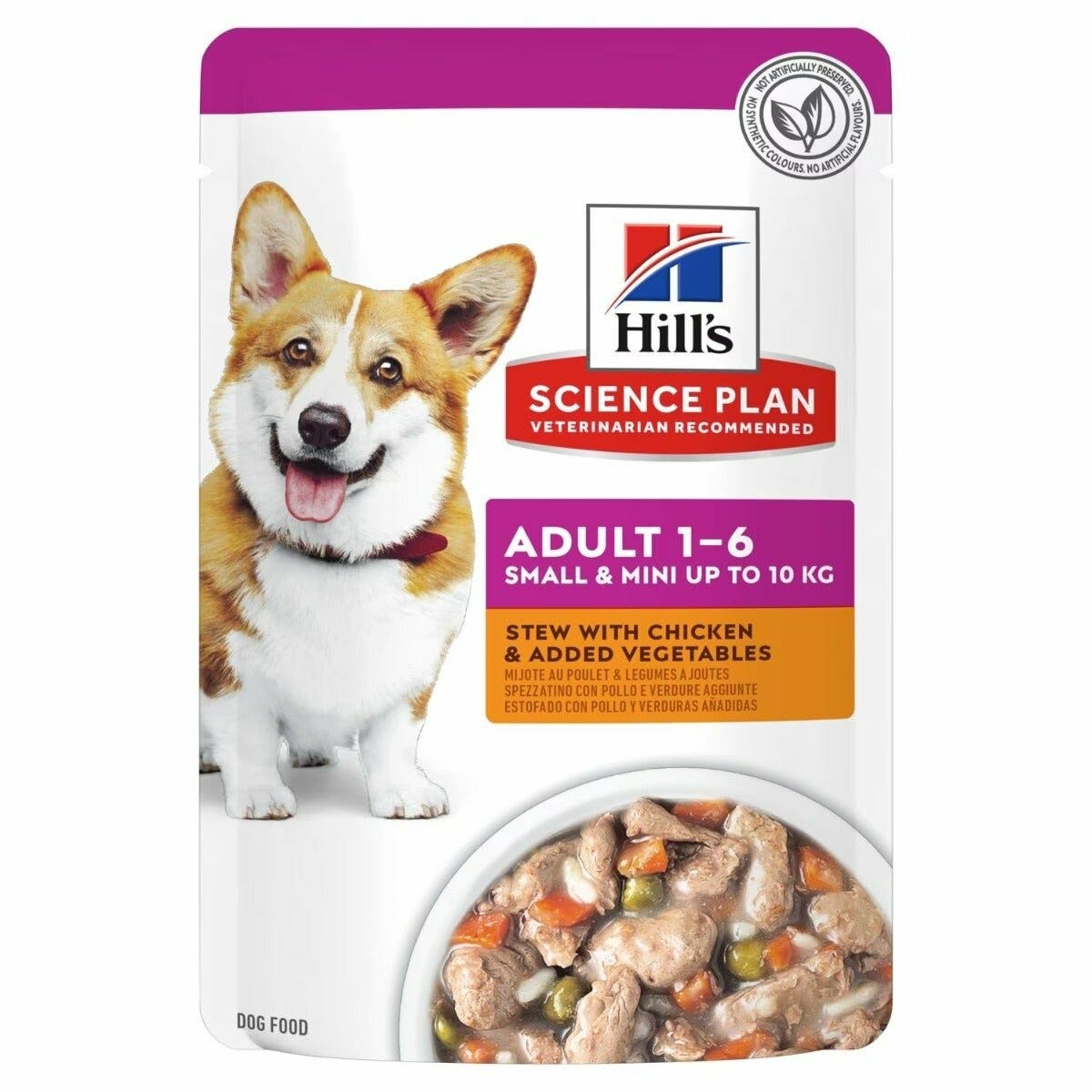 Hill's Science Plan Adult 1-6 Spezzatino Pollo E Verdure Per Cani Adulti Taglia Piccola/Mini Bustina 80g-2