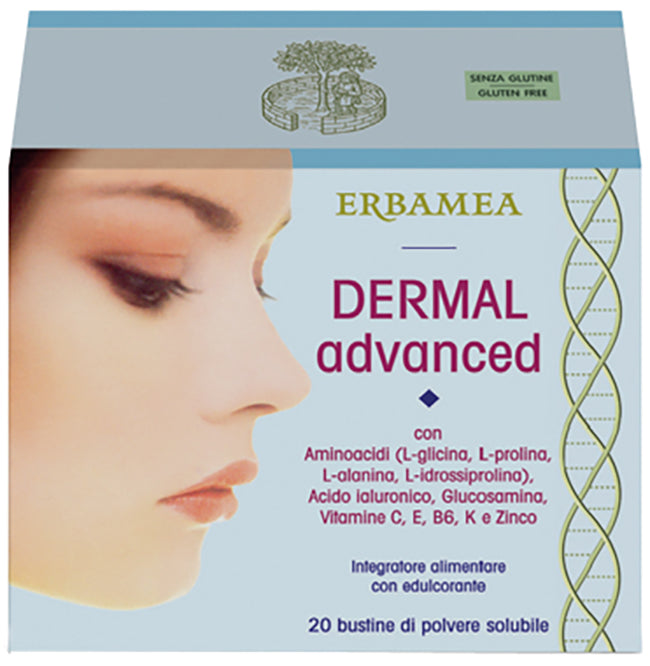 Dermal Advanced Integratore con Acido Ialuronico, Glucosamina e Vitamine 20 Bustine