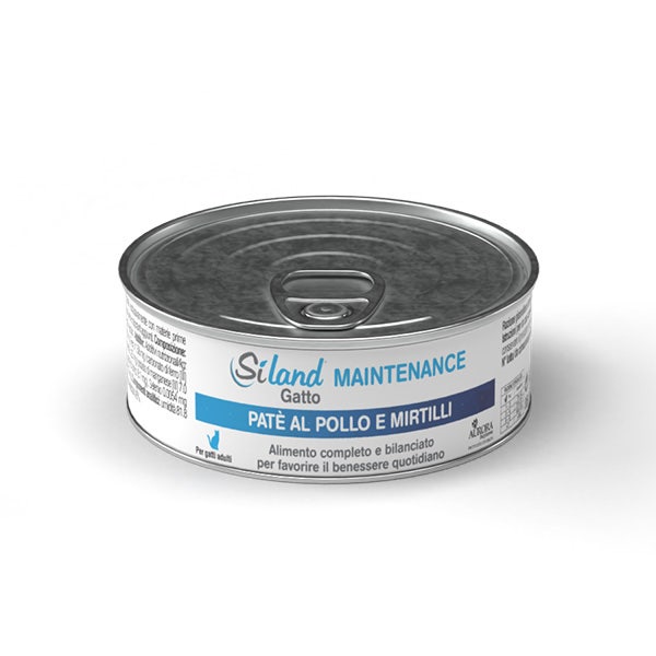 Siland Maintenance Cibo Umido Patè Pollo/Mirtilli Gatti Adulti 85g-1