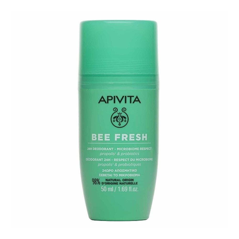 Apivita Bee Fresh Deodorante Roll-On 24H Pelli Sensibili 50ml-1
