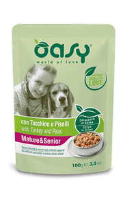 Oasy Straccetti In Salsa Con Tacchino E Piselli Per Cani Adulti/Anziani Bustina 100g-1