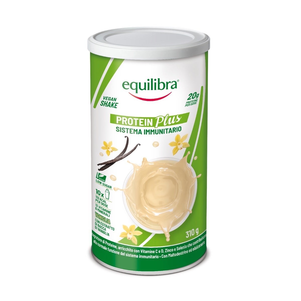 Equilibra Vegan Protein Shake Vaniglia 310 g-2