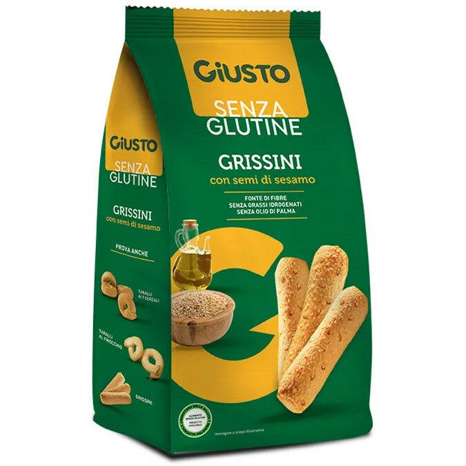 Giusto Senza Glutine Grissini Con Semi Di Sesamo 150g-1