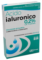 Soluzione Oftalmica Lubrificante Acido Ialuronico 0,2% 10 Monodose Richiudibili da 0,5ml