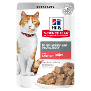 Hill's Science Plan Young Adult Sterilised Cibo Umido Con Salmone Gatti Adulti Sterilizzati Bustina 85g-1