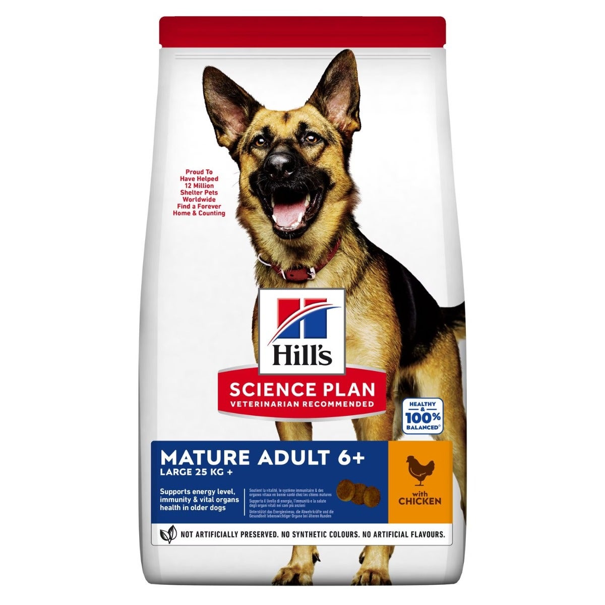 Hill's Science Plan Large Breed Mature Adult Cibo Secco Con Pollo Cani Adulti 6+ Taglia Grande Sacco 12kg-1