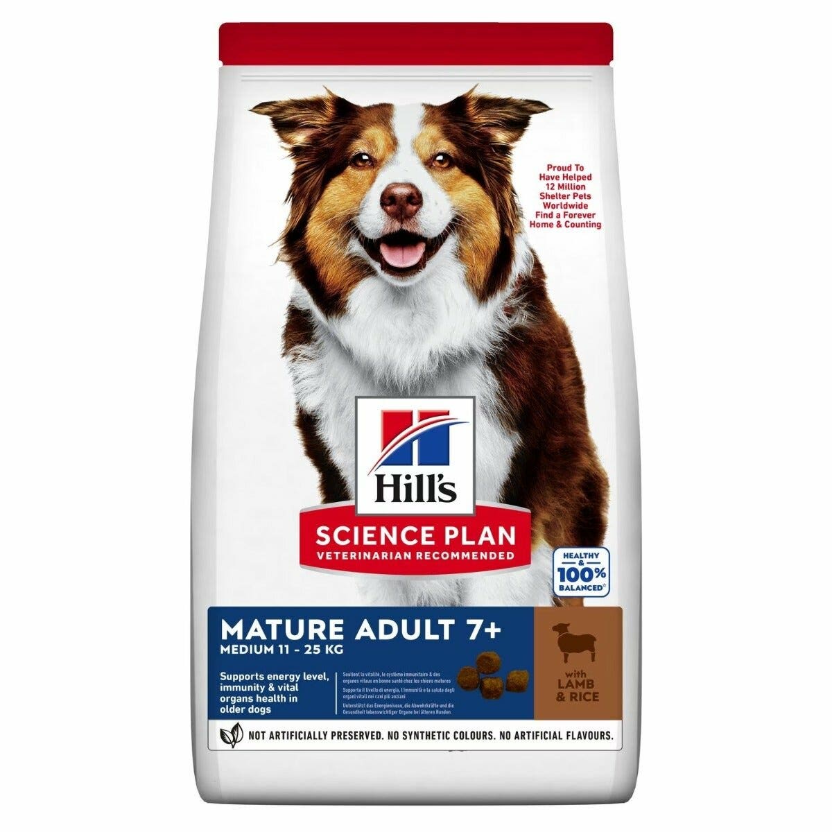 Hill's Science Plan Medium Mature Adult Cibo Secco Con Agnello E Riso Cani Adulti 7+ Taglia Media Sacco 12kg-2