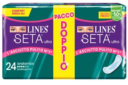 Lines Seta Ultra Assorbenti Anatomico vp Dwct 24 Pezzi-0