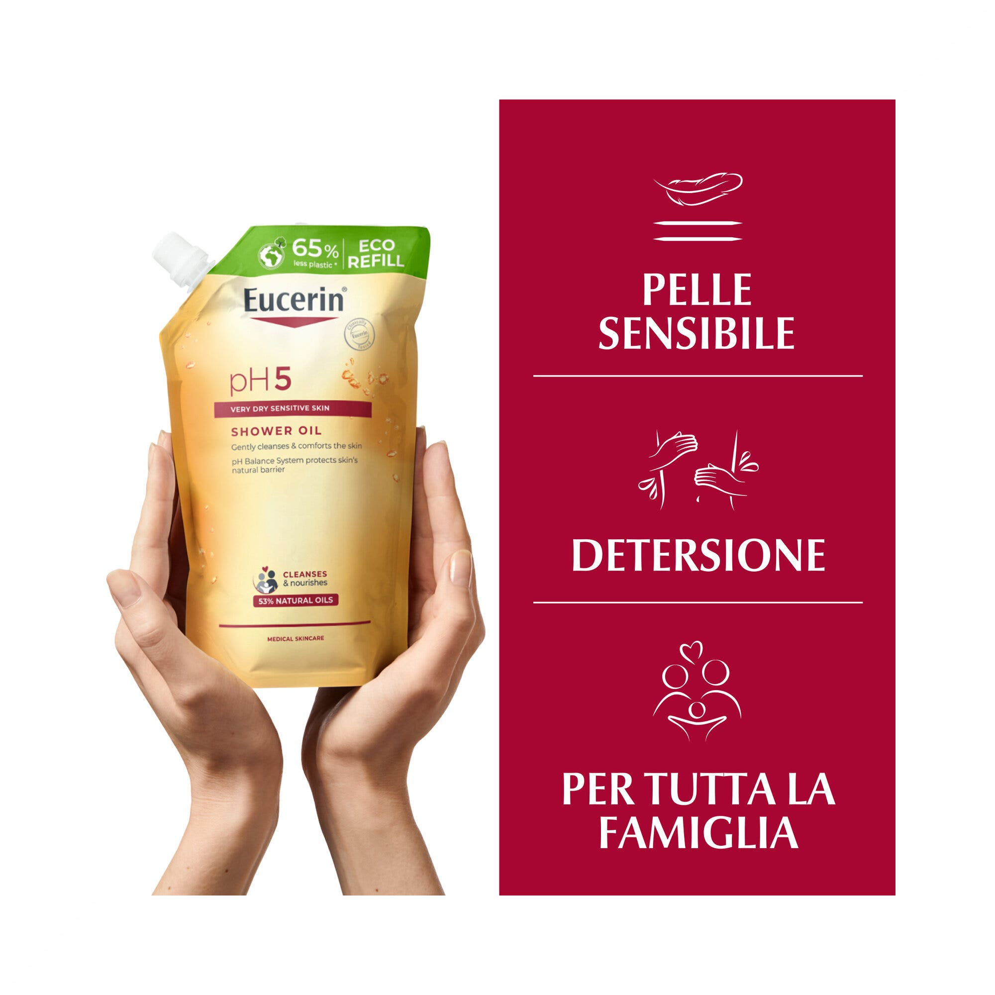 Eucerin Ph5 Olio Detergente Doccia Refill 400ml-3