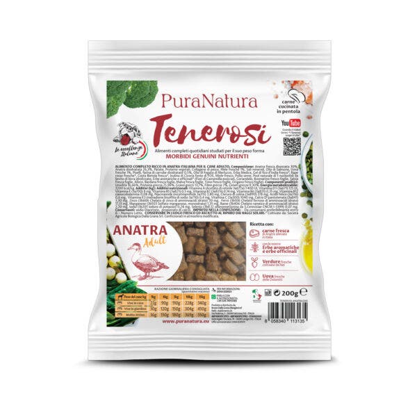 PuraNatura Tenerosi Anatra Cibo Secco Cani Adulti Sacco 200g-1