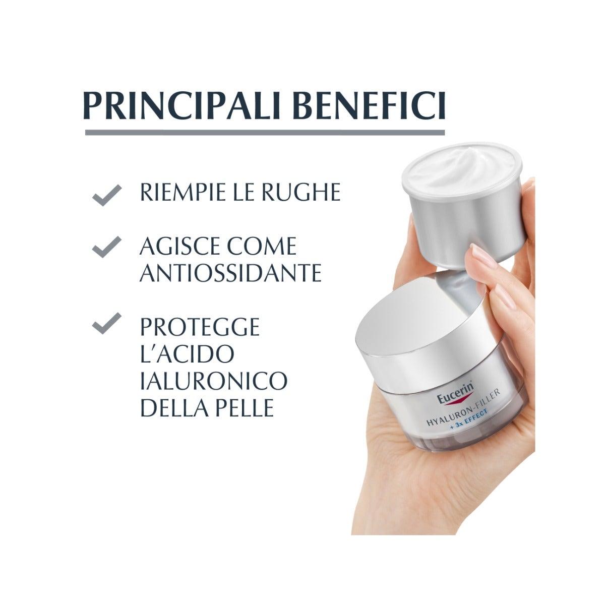 Eucerin Hyaluron Filler Notte Crema Viso Ricarica 50ml-2