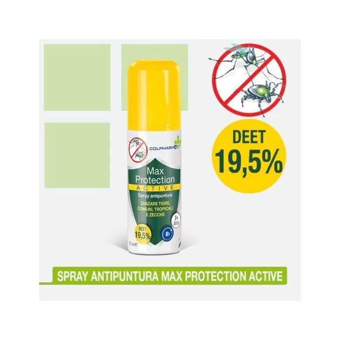 Colpharma Spray Repellente Antizanzare Max Protection Active 75ml-2